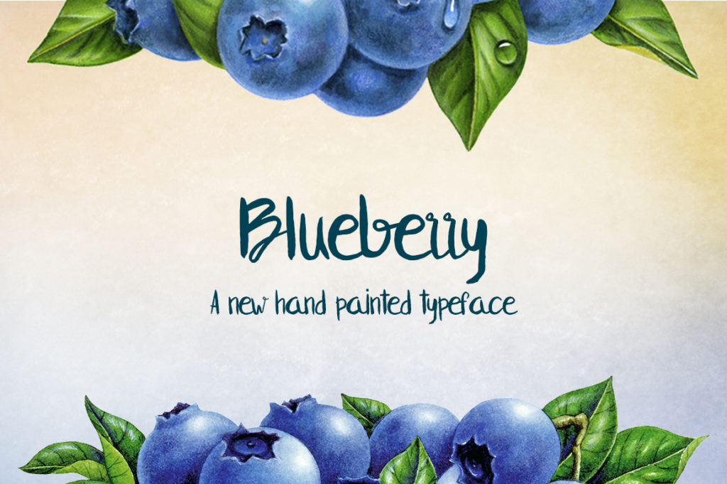 Blueberry: A Hand-Painted Typeface for Digital Design