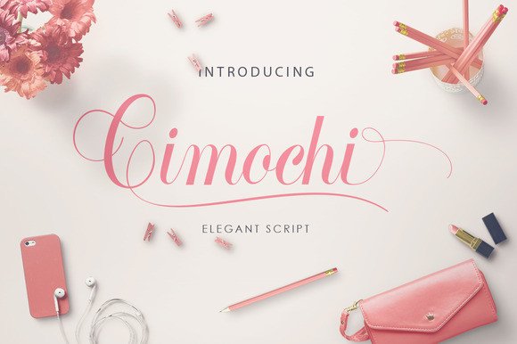 Cimochi: A Romantic Script Font for Editorial Design
