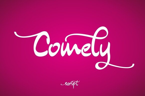 Comely: A Bold Handwritten Font for Web Headers