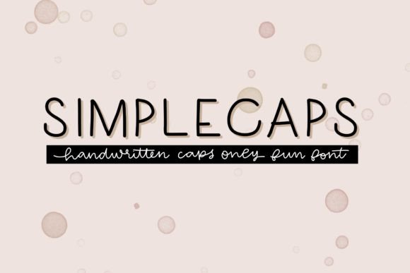 Simplecaps: A Bold Script Font for Crafters