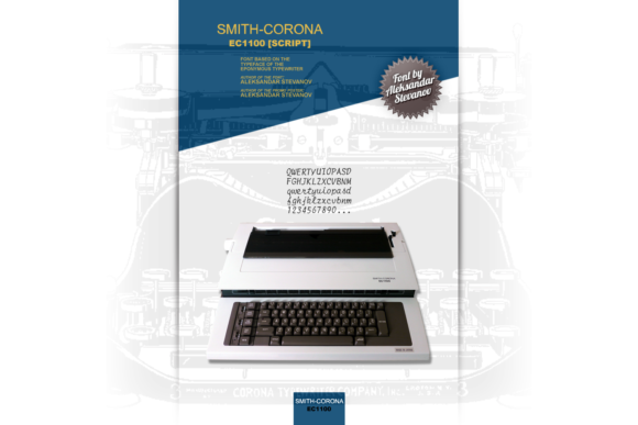 Smith-Corona EC1100 Script Font for Editorial Design